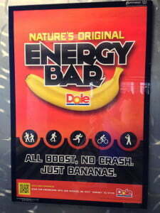 Ad for banans in the gym? I like.