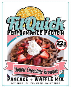 FitQuick Double Chocolate Brownie pancake mix