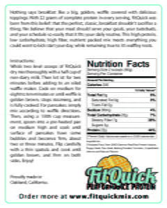 FitQuick Lemon Poppy Seed pancake mix