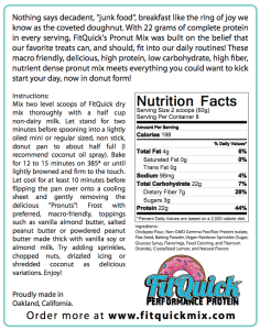 Pronut protein donut mix nutrition facts