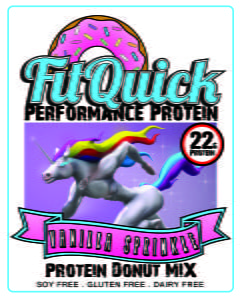 FitQuick Vanilla Sprinkle Donut Front