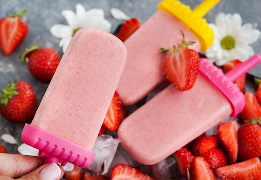 3 Ingredient Strawberry Creamsicles